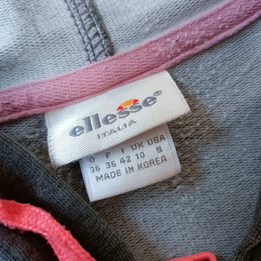 Ellesse Preloved เสื้อแจ็กเก็ตกันหนาว มีฮู้ด ของแท้ สําหรับเด็กผู้หญิง