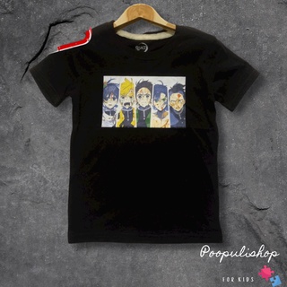 เสื้อยืดเด็กชาย แขนสั้น สกรีนลาย ดาบพิฆาตอสูร ผ้าคอลตอล