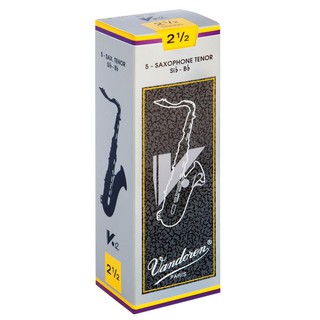 Vandoren V12 Tenor Sax Reeds Box of 5 ลิ้นเทเนอร์แซ็ก รุ่น V12 (กล่อง)