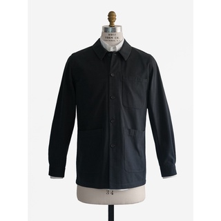 [JBB*] BLACK FOREST COTTON TWILL CHORE JACKET เจบีบี เวิร์คแจ็กเก็ต แจ็คเก็ตลำลองผู้ชาย สไตล์วินเทจ ผ้าคอตตอน สีดำ