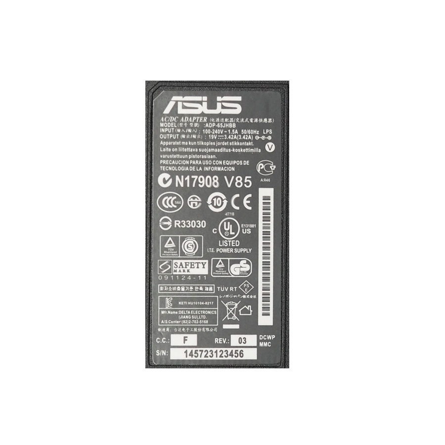ADAPTER ASUS 19V3.42A*4.0X1.35 / สายชาร์จโน๊ตบุ๊ค เอซุส + แถมสายไฟ - รูปที่ 2