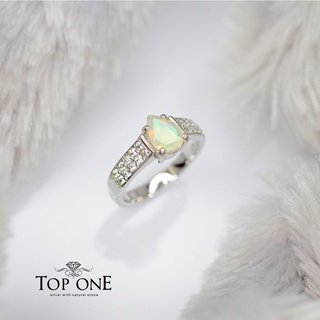 Top1Jewelry แหวนเงินแท้925 พลอย Opal แท้