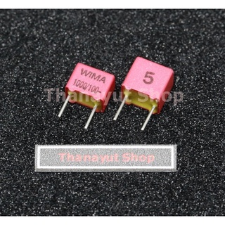 WIMA Capacitor 1nF-1000nF(0.001-1uF) Polyester PET 63 V dc ±10%Span 5 mm.