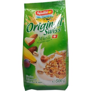 Familia Muesli Original No Sugar 500g/แฟมิเลีย มูสลี่ สูตรไม่มีน้ำตาล 500g