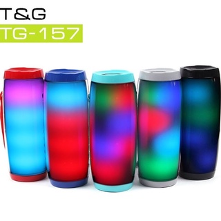 ลำโพงบลูทูธเสียงดี T&amp;G ลำโพงบลูทูธ ลำโพงBluetooth รุ่น TG157 มีไฟ ไฟเต้นได้ เบสหนัก คุณภาพเสียงสมจริง