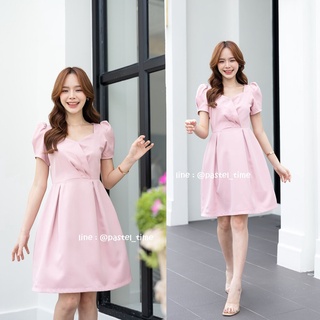 Ella Loveable Dress : สีชมพู [Made by Pastel Time]