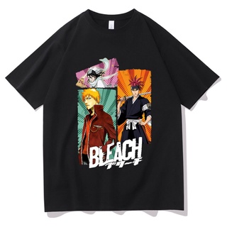 ขายดี เสื้อยืดแขนสั้น พิมพ์ลายการ์ตูนมังงะ Bleach Kurosaki Ichigo ทรงหลวม เข้ากับทุกการแต่งกาย สไตล์คลาสสิก สําหรับผู้ชา