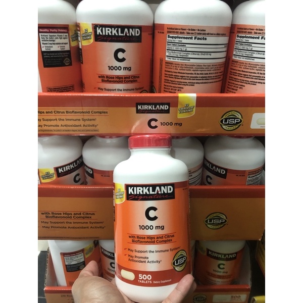 Kirkland VitaminC​ 1,000mg 🍊พร้อมส่ง🍊วิตามินซีเคริกแลนด์ ก1,000มิลลิกรัม EXP. .07/25 มีสินค้าพร้อมส่