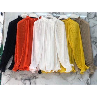 เสื้อชีฟองพรีส Pleat please blouse