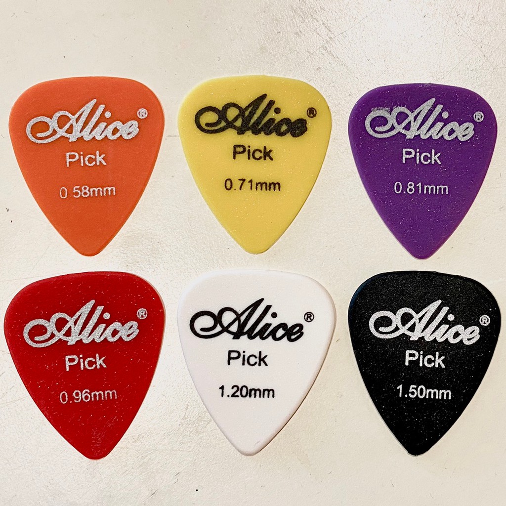 ปิ๊กกีตาร์ Guitar Picks Alice AP-600F Matte Nylon 6 ชิ้น