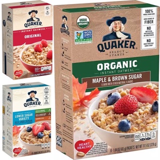 ข้าวโอ๊ต เควกเกอร์ (Oatmeal Quaker) นำเข้าจากประเทศอเมริกา มี 3 แบบให้เลือก ค่ะ