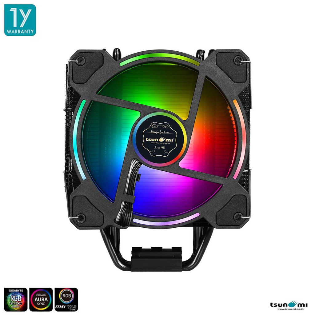 ซีพียูคูลเลอร์ Tsunami Protector Series TSS-9100  6 Heatpipe 180W ARGB CPU Cooler (Intel/AMD Compatible)(รับประกันสินค้า 1 ปี)
