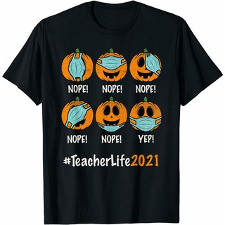 เสื้อยืด พิมพ์ลายฟักทอง Nope Teacher Life 2022 สําหรับผู้ชาย