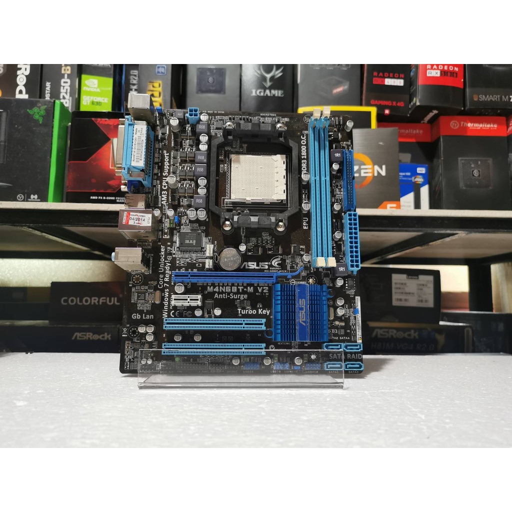 เมนบอร์ด(mainboard) asus M4N68T-M V2  (socket am3) 1 MONTH WARRANTY