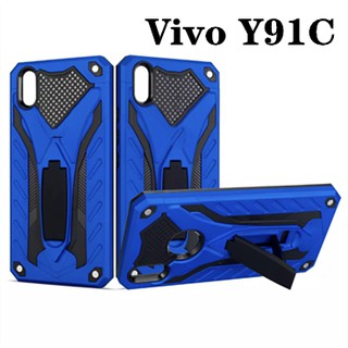 Case Vivo Y91C / Y1s เคสหุ่นยนต์ Robot case เคสไฮบริด มีขาตั้ง เคสกันกระแทก TPU CASE สินค้าใหม่