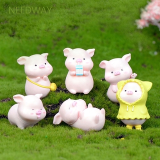 Needway ตุ๊กตาหมูขนาดเล็กสําหรับตกแต่งสวน