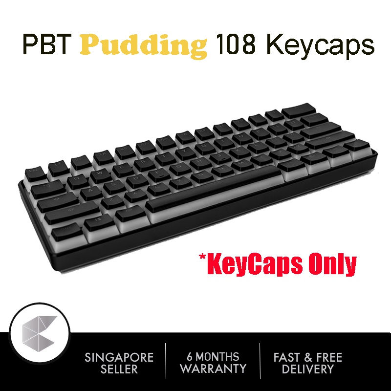 108 คีย์พุดดิ้ง Keycaps OEM โปรไฟล์ Double Shot PBT Backlight Keycaps สําหรับคีย์บอร์ดแบบกลไก OEM Pr