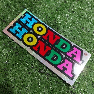 สติ๊กเกอร์ติดรถมอเตอร์ไซค์ สติ๊กเกอร์สีรุ้ง HONDA รถมอเตอร์ไซค์