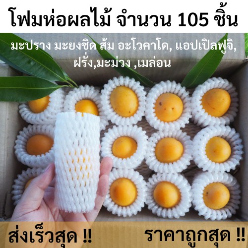 โฟมห่อผลไม้ S10,12,15,20 จำนวน 100 ชิ้น มะปราง มะยงชิด ส้ม อะโวคาโด, แอปเปิลฟูจิ, ฝรั่ง,มะม่วง ,เมล่อน ถูกที่สุด!!