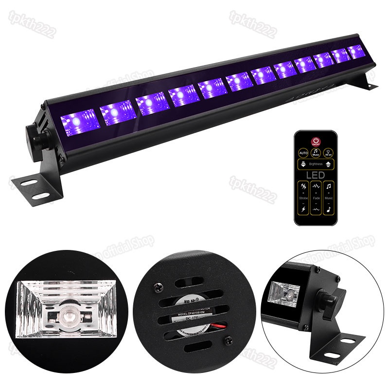 ไฟ LED black light 12 ดวง ไฟแบล็กไลต์ ไฟสีม่วง ไฟเวที ไฟสปอตไลท์ แบลคไลท์ สะท้อนแสง ไฟปาร์ตี้ - รูปที่ 3