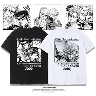 เสื้อยืด Sorajo Jotaro Kira Yoshikage ภาพเคลื่อนไหวร่วมกันอุปกรณ์ต่อพ่วง jojos bizarre adventure เสื้อยืดชายน้ำแขนสั้น