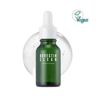 Rovectin Clean LHA Blemish Ampoule 15ml แอมพลูเข้มข้นลดเลือนจุดด่างดำ ลดสิวอุดตัน สิวหัวดำ ขนาด 15มล.