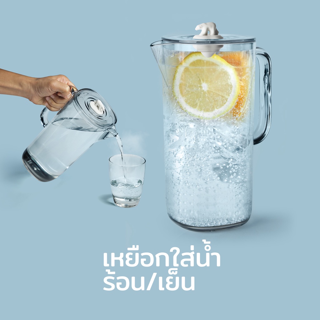 Polar Bear hot/cold Jug  เหยือกน้ำ ใส่ได้ทั้งร้อนและเย็น พร้อมฝาปิดดีไซน์ หมีขั้วโลก Qualy (ควอลี่)