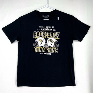 เสื้อยืดโอเวอร์ไซส์ขายดี เสื้อยืด พิมพ์ลาย The Victory Mens 2 UCF Knights Back To Back Undefeated Florida MIaaag42LBbpam