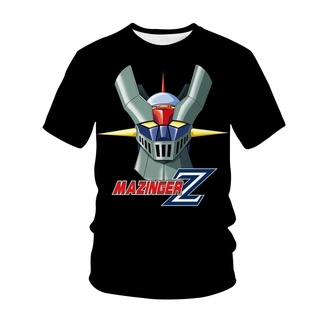 🔥 เสื้อยืด พิมพ์ลายอนิเมะหุ่นยนต์ Mazinger Z 3 มิติ สไตล์สตรีท แฟชั่นสําหรับผู้ชาย ผู้หญิงเสื้อยืดอินเทรนด์ 🔥