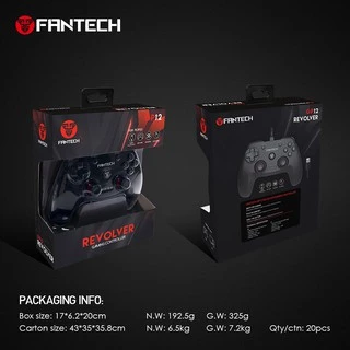 FANTECH GP12 Gaming Controller จอยเกมมิ่ง joystick ระบบ X-input รูปทรงสไตล์ สำหรับ PC
