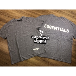 Essentials Fear Of God Grey Reflective Logo Tee