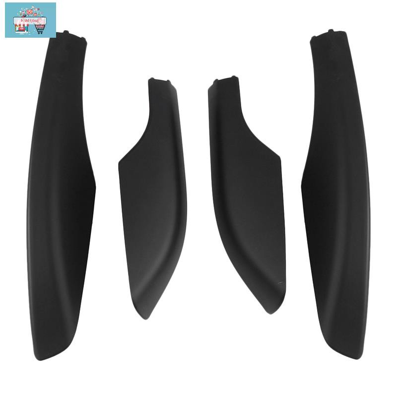 4PCS สีดํา ABS หลังคารถกระเป๋าเดินทาง Rack Rail End ฝาครอบ Shell Protector Fit สําหรับ Toyota Fortuner 2004-2014