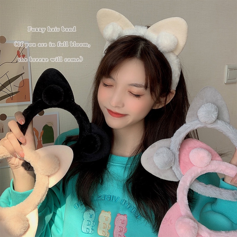 หมวกถักลายตุ๊กตา แบบหูแมวหนาน่ารัก กันลม อุ่นในฤดูใบไม้ร่วงและฤดูหนาว