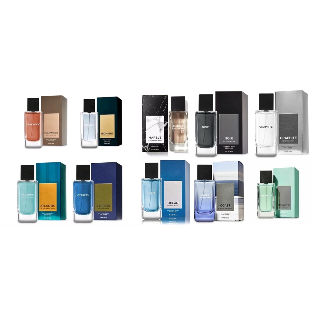 Bath & Body Works Cologne กลิ่น Teakwood , Noir ,Freshwater ,Oasis ,Clean Slate ,Graphite , Mahogany Teakwood,Vanilla No