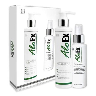 ﻿AloEx Set Hair Regrowth (Shamp200ml.+Serum120ml.) อโลเอ็กซ์ แชมพู และ เซรั่มบำรุงรากผม ลดผมร่วง สูตรออร์แกนิก