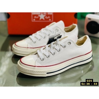 Converse All Star⭐️white สีขาว รองเท้าคอนเวิร์ส แบบผ้าแคนวาส ✅พร้อมกล่อง+อุปกรณ์ รองเท้าลำลอง ใส่ได้ทั้งผู้ชาย/ผู้หญิง