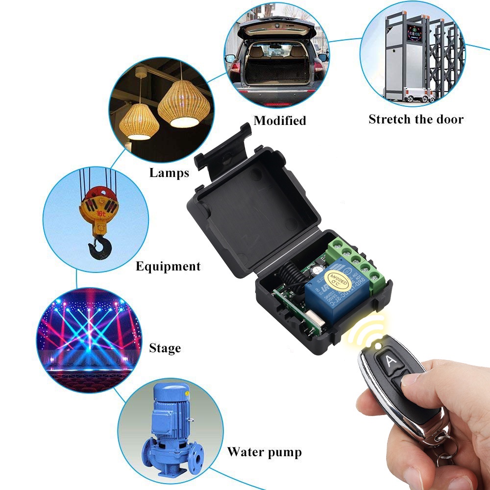DC 12V 1 CH รีเลย์โมดูล 433Mhz RF รูปที่ 3