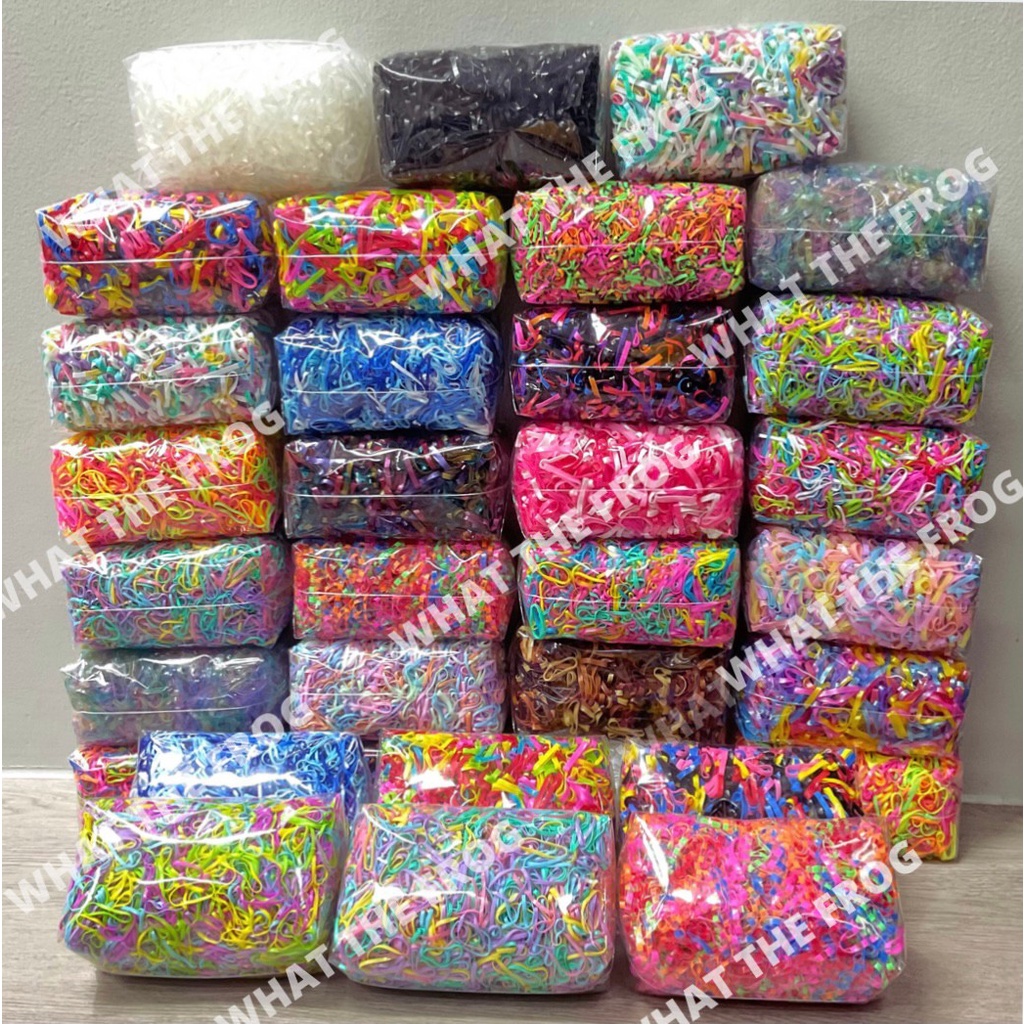 ยางรัดผมคละสี 200 กรัม ยางรัดผมแฟชั่น แบบใช้แล้วทิ้ง