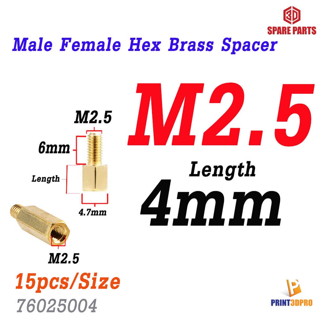 M2.5 Screw Nut Hex Brass Male Female Standoff Board Pillar Hexagon Thread PCB Motherboard Spacer Nut Hollow Column 15...