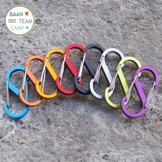 สแนบลิงค์ S คาราบิเนอร์ Carabiner พวงกุญแจ Snap Clip Hook ตะขอ เกี่ยว เดินป่า เต้นท์ แคมป์ ทหาร ตำรวจ army กองทัพ คลิป