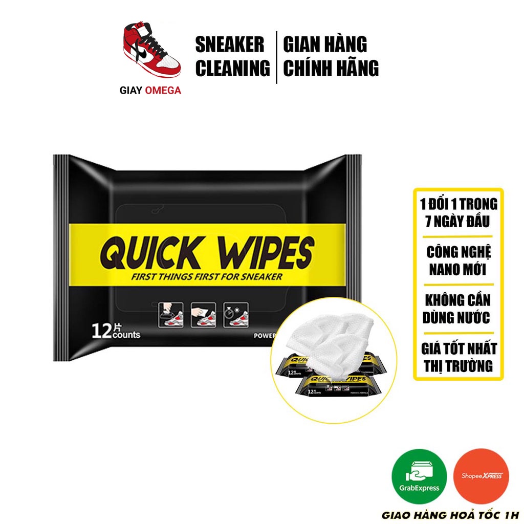 Quick Wipes ทําความสะอาดรองเท้าอย่างรวดเร็วโดยไม่ต้องน้ํา - GiayOmega