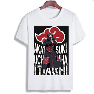 เสื้อยืดผ้าฝ้ายพรีเมี่ยม เสื้อยืดแขนสั้น คอกลม พิมพ์ลายนารูโตะ Uchiha Sasuke Red Cloud Itachi 704 Summ สําหรับผู้ชาย นัก