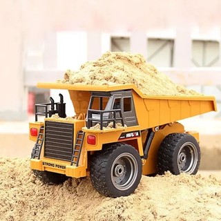 HUI NA TOYS 1540 6CH DUMP TRUCK 2.4GHz FREQUENCY CONTROUL รถบรรทุกขนดินสำหรับเด็กใช้งานได้สมจริง