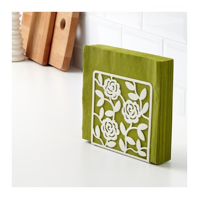 LIKSIDIG ที่ใส่กระดาษเช็ดปาก เหล็กพ่นสีขาว IKEA - รูปที่ 2