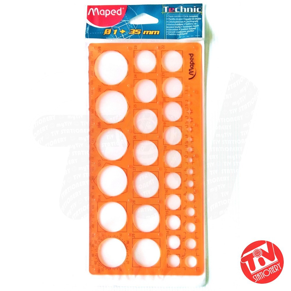 MAPED Technic Circle Template (1-35 mm)
