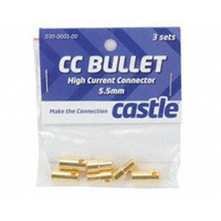 สายไฟ,ปลั๊ก,ไฟLED Castle Creations 5.5mm High Current Bullet Connector S