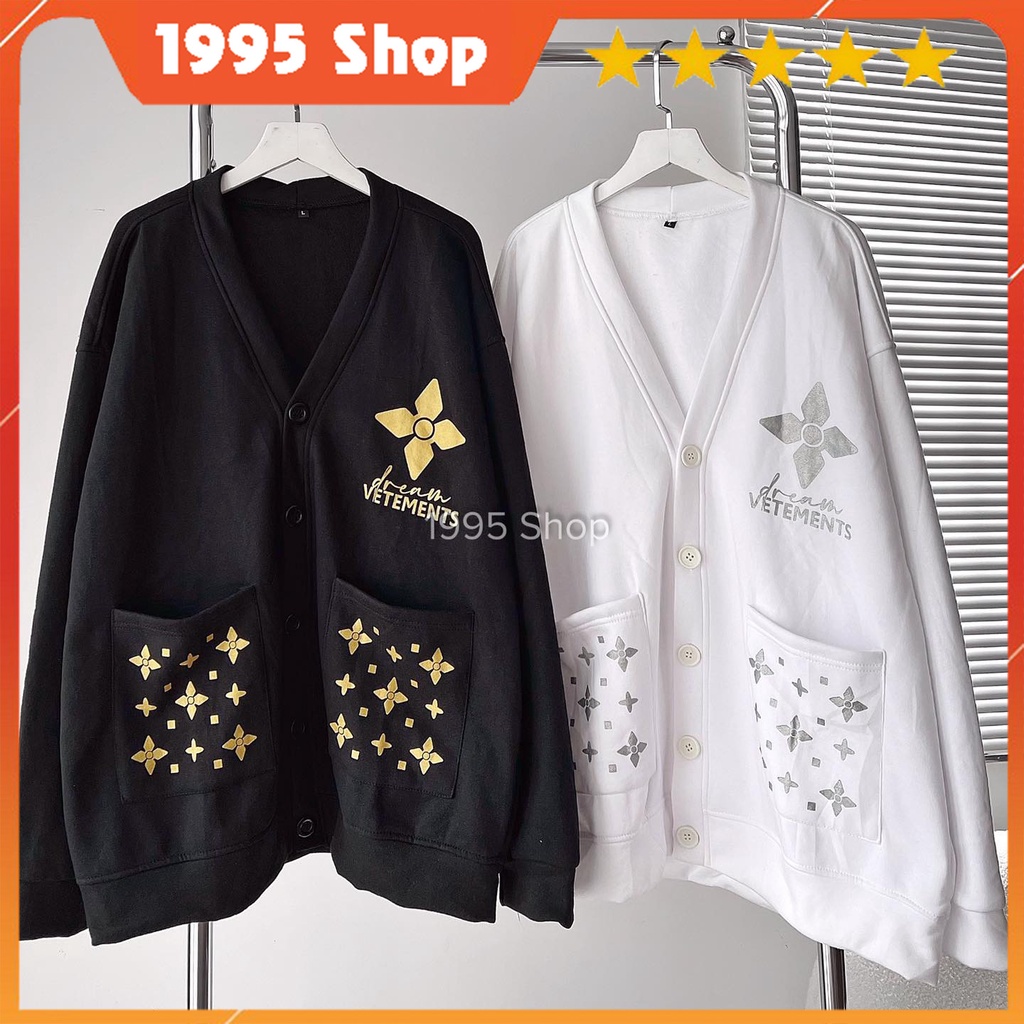 VETEMENTS เสื้อแจ็คเก็ต/คาร์ดิแกนทรงหลวมสําหรับผู้ชายและผู้หญิง (selfie)