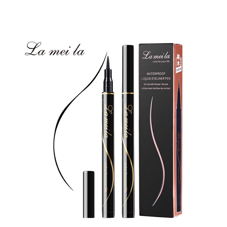 Lameila อายไลเนอร์ กันน้ำ ติดทนนาน สีดำ--786