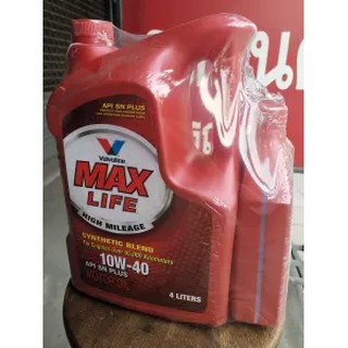 น้ำมันเครื่องกึ่งสังเคราะห์ วาโวลีน แมกซ์ไลซ์ Valvoline Maxlife SAE 10W-40 ขนาด 5 ลิตร (4+1 ลิตร)