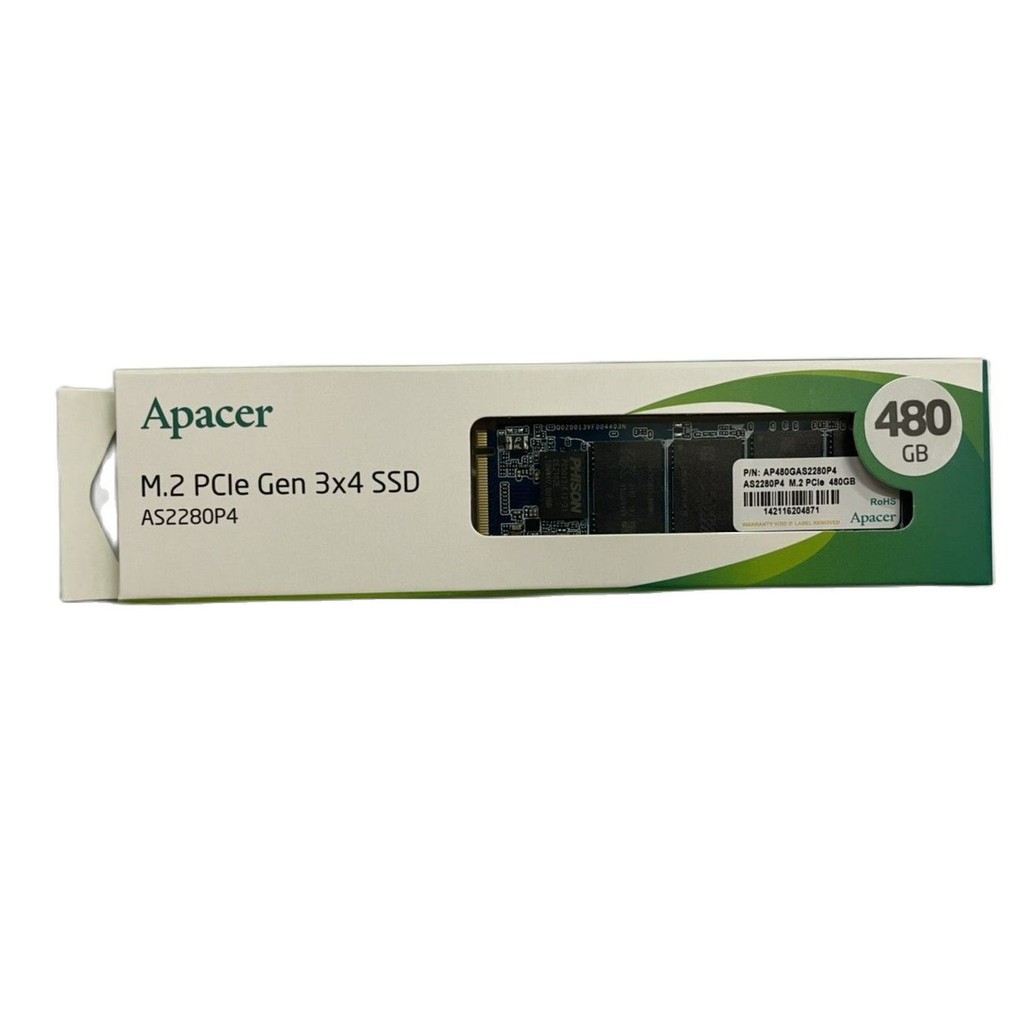 APACER SSD (เอสเอสดี) AS2280P4 M.2 PCIe Gen 3 x4 SSD 480GB Sequential Read : Up to 3000 MB/s Sequent